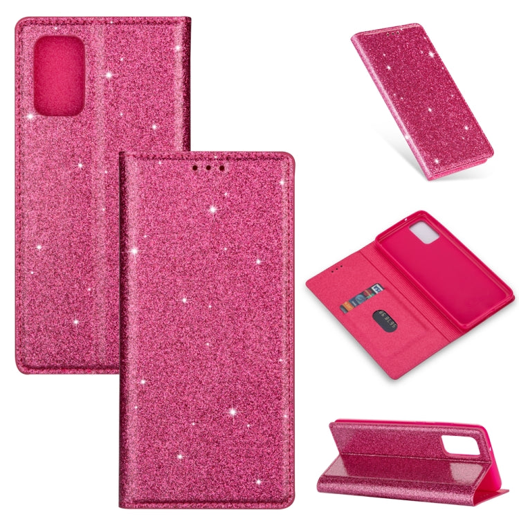 Ultrathin Glitter Magnetic Horizontal Flip Leather Case with Holder & Card Slots, For Samsung Galaxy Note 10, For Samsung Galaxy Note 10 Plus, For Samsung Galaxy S9, For Samsung Galaxy S10, For Samsung Galaxy S10e, For Samsung Galaxy S10+              ...