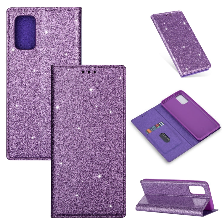 Ultrathin Glitter Magnetic Horizontal Flip Leather Case with Holder & Card Slots, For Samsung Galaxy Note 10, For Samsung Galaxy Note 10 Plus, For Samsung Galaxy S9, For Samsung Galaxy S10, For Samsung Galaxy S10e, For Samsung Galaxy S10+              ...