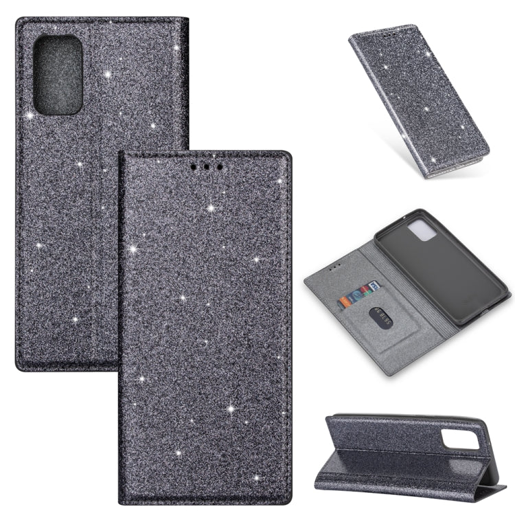 Ultrathin Glitter Magnetic Horizontal Flip Leather Case with Holder & Card Slots, For Samsung Galaxy A91, For Samsung Galaxy A21, For Samsung Galaxy A51, For Samsung Galaxy A71, For Samsung Galaxy S20, For Samsung Galaxy S20+, For Samsung Galaxy S20 Ul...