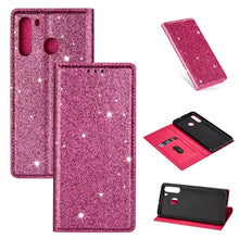 Load image into Gallery viewer, Ultrathin Glitter Magnetic Horizontal Flip Leather Case with Holder &amp; Card Slots, For Samsung Galaxy A91, For Samsung Galaxy A21, For Samsung Galaxy A51, For Samsung Galaxy A71, For Samsung Galaxy S20, For Samsung Galaxy S20+, For Samsung Galaxy S20 Ul...