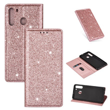 Load image into Gallery viewer, Ultrathin Glitter Magnetic Horizontal Flip Leather Case with Holder &amp; Card Slots, For Samsung Galaxy A91, For Samsung Galaxy A21, For Samsung Galaxy A51, For Samsung Galaxy A71, For Samsung Galaxy S20, For Samsung Galaxy S20+, For Samsung Galaxy S20 Ul...