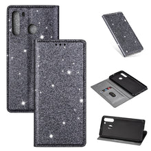 Load image into Gallery viewer, Ultrathin Glitter Magnetic Horizontal Flip Leather Case with Holder &amp; Card Slots, For Samsung Galaxy A91, For Samsung Galaxy A21, For Samsung Galaxy A51, For Samsung Galaxy A71, For Samsung Galaxy S20, For Samsung Galaxy S20+, For Samsung Galaxy S20 Ul...