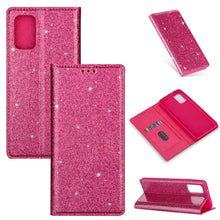 Load image into Gallery viewer, Ultrathin Glitter Magnetic Horizontal Flip Leather Case with Holder &amp; Card Slots, For Samsung Galaxy A91, For Samsung Galaxy A21, For Samsung Galaxy A51, For Samsung Galaxy A71, For Samsung Galaxy S20, For Samsung Galaxy S20+, For Samsung Galaxy S20 Ul...