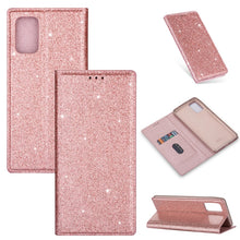 Load image into Gallery viewer, Ultrathin Glitter Magnetic Horizontal Flip Leather Case with Holder &amp; Card Slots, For Samsung Galaxy A91, For Samsung Galaxy A21, For Samsung Galaxy A51, For Samsung Galaxy A71, For Samsung Galaxy S20, For Samsung Galaxy S20+, For Samsung Galaxy S20 Ul...