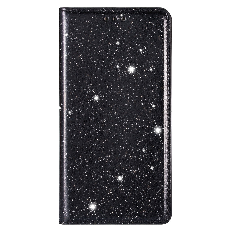Ultrathin Glitter Magnetic Horizontal Flip Leather Case with Holder & Card Slots