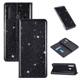 Ultrathin Glitter Magnetic Horizontal Flip Leather Case with Holder & Card Slots