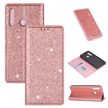 Load image into Gallery viewer, Ultrathin Glitter Magnetic Horizontal Flip Leather Case with Holder &amp; Card Slots