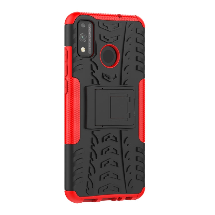 Tire Texture Shockproof TPU + PC Protective Case with Holder