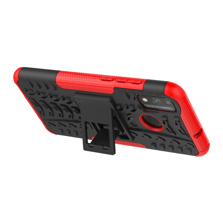 Tire Texture Shockproof TPU + PC Protective Case with Holder