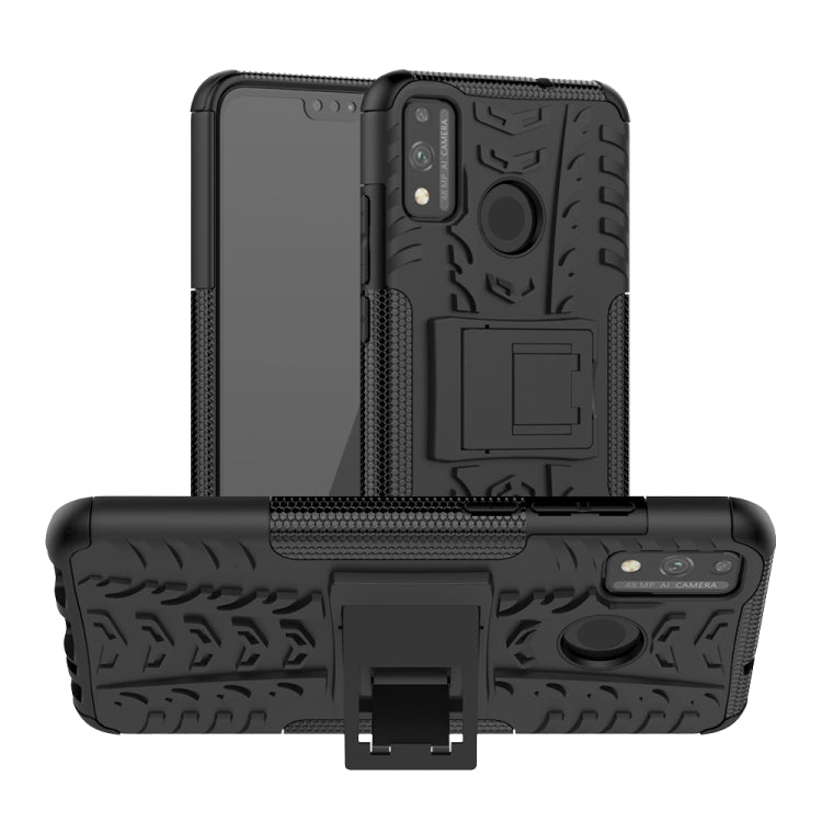 Tire Texture Shockproof TPU + PC Protective Case with Holder