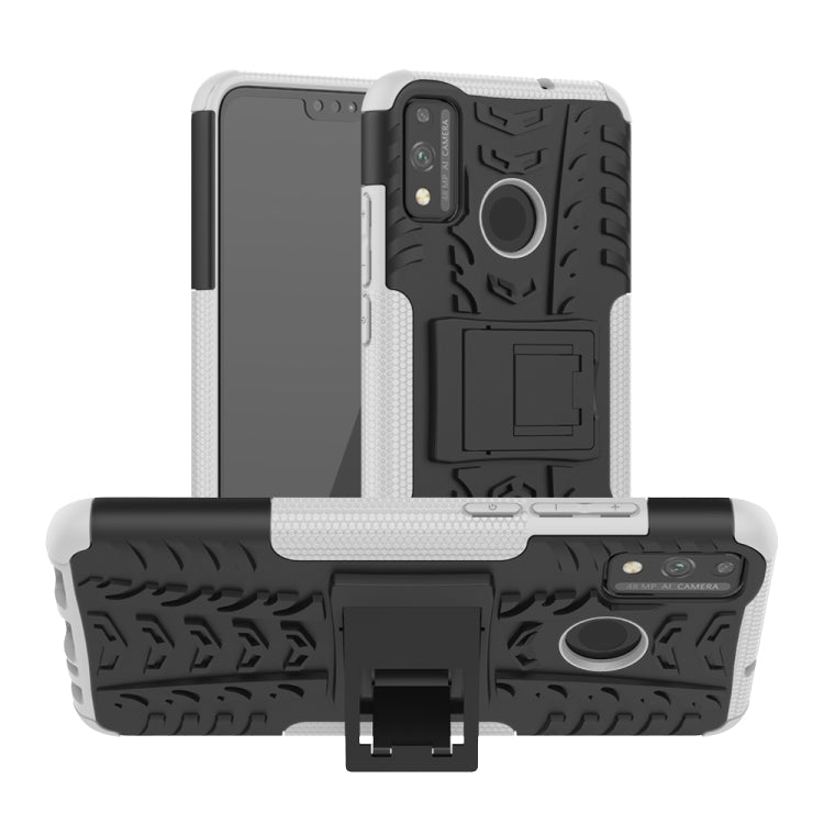 Tire Texture Shockproof TPU + PC Protective Case with Holder