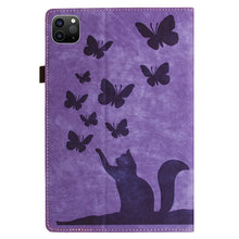 Load image into Gallery viewer, Butterfly Cat Embossing Leather Tablet Case, For iPad Air 13 2026 / 2025 / 2024, For iPad Air 11 2026 / 2025 / 2024, For iPad Pro 13 2025 / 2024, For iPad Pro 11 2025 / 2024, For iPad mini 2024 / 2021