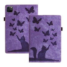 Load image into Gallery viewer, Butterfly Cat Embossing Leather Tablet Case, For iPad Air 13 2026 / 2025 / 2024, For iPad Air 11 2026 / 2025 / 2024, For iPad Pro 13 2025 / 2024, For iPad Pro 11 2025 / 2024, For iPad mini 2024 / 2021