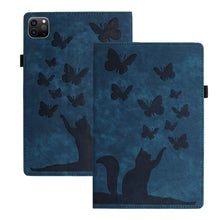 Load image into Gallery viewer, Butterfly Cat Embossing Leather Tablet Case, For iPad Air 13 2026 / 2025 / 2024, For iPad Air 11 2026 / 2025 / 2024, For iPad Pro 13 2025 / 2024, For iPad Pro 11 2025 / 2024, For iPad mini 2024 / 2021