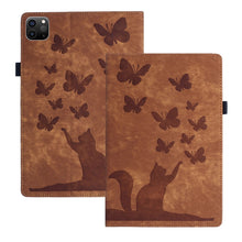 Load image into Gallery viewer, Butterfly Cat Embossing Leather Tablet Case, For iPad Air 13 2026 / 2025 / 2024, For iPad Air 11 2026 / 2025 / 2024, For iPad Pro 13 2025 / 2024, For iPad Pro 11 2025 / 2024, For iPad mini 2024 / 2021