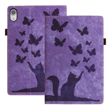 Load image into Gallery viewer, Butterfly Cat Embossing Leather Tablet Case, For iPad Air 13 2026 / 2025 / 2024, For iPad Air 11 2026 / 2025 / 2024, For iPad Pro 13 2025 / 2024, For iPad Pro 11 2025 / 2024, For iPad mini 2024 / 2021