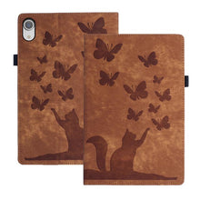 Load image into Gallery viewer, Butterfly Cat Embossing Leather Tablet Case, For iPad Air 13 2026 / 2025 / 2024, For iPad Air 11 2026 / 2025 / 2024, For iPad Pro 13 2025 / 2024, For iPad Pro 11 2025 / 2024, For iPad mini 2024 / 2021