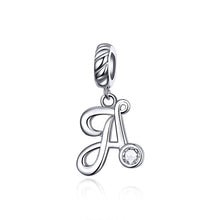 Load image into Gallery viewer, S925 Sterling Silver 26 English Letter Beads DIY Bracelet Necklace Accessories, A, B, C, D, E, F, G, H, I, J, K, L, M, N, O, P, Q, R, S, T, U, V, W, X, Y, Z