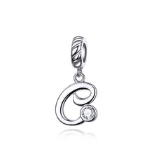 Load image into Gallery viewer, S925 Sterling Silver 26 English Letter Beads DIY Bracelet Necklace Accessories, A, B, C, D, E, F, G, H, I, J, K, L, M, N, O, P, Q, R, S, T, U, V, W, X, Y, Z
