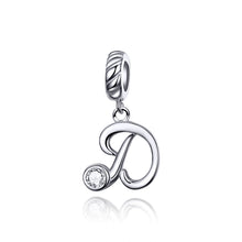 Load image into Gallery viewer, S925 Sterling Silver 26 English Letter Beads DIY Bracelet Necklace Accessories, A, B, C, D, E, F, G, H, I, J, K, L, M, N, O, P, Q, R, S, T, U, V, W, X, Y, Z