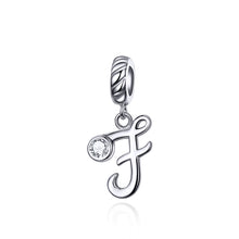 Load image into Gallery viewer, S925 Sterling Silver 26 English Letter Beads DIY Bracelet Necklace Accessories, A, B, C, D, E, F, G, H, I, J, K, L, M, N, O, P, Q, R, S, T, U, V, W, X, Y, Z