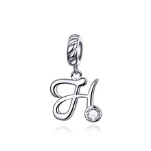 Load image into Gallery viewer, S925 Sterling Silver 26 English Letter Beads DIY Bracelet Necklace Accessories, A, B, C, D, E, F, G, H, I, J, K, L, M, N, O, P, Q, R, S, T, U, V, W, X, Y, Z