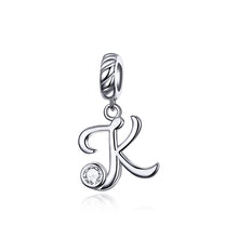 Load image into Gallery viewer, S925 Sterling Silver 26 English Letter Beads DIY Bracelet Necklace Accessories, A, B, C, D, E, F, G, H, I, J, K, L, M, N, O, P, Q, R, S, T, U, V, W, X, Y, Z