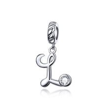 Load image into Gallery viewer, S925 Sterling Silver 26 English Letter Beads DIY Bracelet Necklace Accessories, A, B, C, D, E, F, G, H, I, J, K, L, M, N, O, P, Q, R, S, T, U, V, W, X, Y, Z
