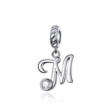 Load image into Gallery viewer, S925 Sterling Silver 26 English Letter Beads DIY Bracelet Necklace Accessories, A, B, C, D, E, F, G, H, I, J, K, L, M, N, O, P, Q, R, S, T, U, V, W, X, Y, Z