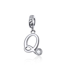 Load image into Gallery viewer, S925 Sterling Silver 26 English Letter Beads DIY Bracelet Necklace Accessories, A, B, C, D, E, F, G, H, I, J, K, L, M, N, O, P, Q, R, S, T, U, V, W, X, Y, Z