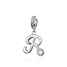 Load image into Gallery viewer, S925 Sterling Silver 26 English Letter Beads DIY Bracelet Necklace Accessories, A, B, C, D, E, F, G, H, I, J, K, L, M, N, O, P, Q, R, S, T, U, V, W, X, Y, Z