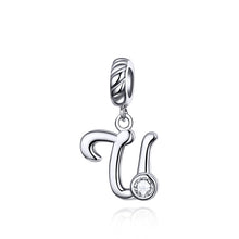 Load image into Gallery viewer, S925 Sterling Silver 26 English Letter Beads DIY Bracelet Necklace Accessories, A, B, C, D, E, F, G, H, I, J, K, L, M, N, O, P, Q, R, S, T, U, V, W, X, Y, Z