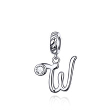 Load image into Gallery viewer, S925 Sterling Silver 26 English Letter Beads DIY Bracelet Necklace Accessories, A, B, C, D, E, F, G, H, I, J, K, L, M, N, O, P, Q, R, S, T, U, V, W, X, Y, Z