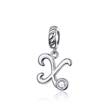 Load image into Gallery viewer, S925 Sterling Silver 26 English Letter Beads DIY Bracelet Necklace Accessories, A, B, C, D, E, F, G, H, I, J, K, L, M, N, O, P, Q, R, S, T, U, V, W, X, Y, Z
