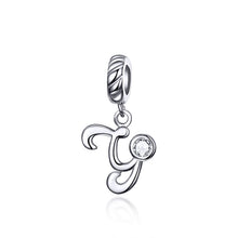 Load image into Gallery viewer, S925 Sterling Silver 26 English Letter Beads DIY Bracelet Necklace Accessories, A, B, C, D, E, F, G, H, I, J, K, L, M, N, O, P, Q, R, S, T, U, V, W, X, Y, Z