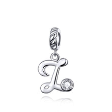 Load image into Gallery viewer, S925 Sterling Silver 26 English Letter Beads DIY Bracelet Necklace Accessories, A, B, C, D, E, F, G, H, I, J, K, L, M, N, O, P, Q, R, S, T, U, V, W, X, Y, Z