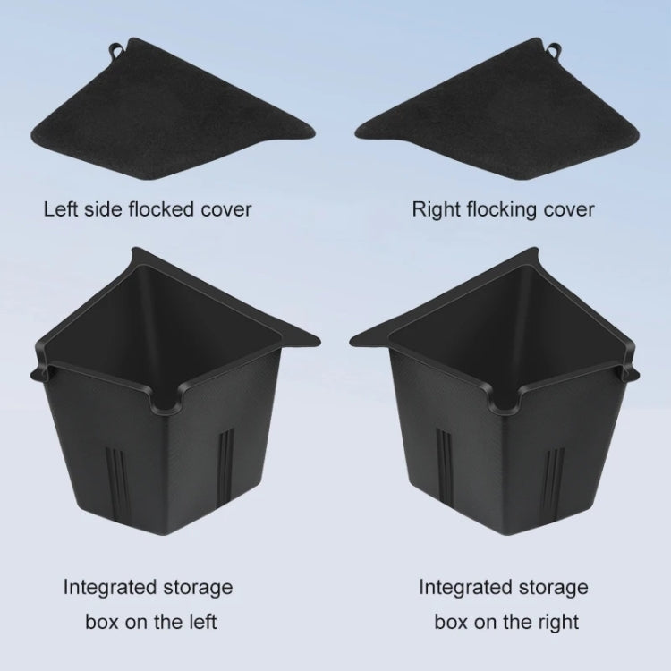 For Tesla Model 3 2pcs / Set Car Trunk Side Storage Box, Flagship Model, with Cover, without Cover