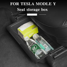 Load image into Gallery viewer, For Tesla Model Y 2021-2023 TPE Storage Organizer Under Car Seat, with Cover, without Cover