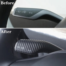 Load image into Gallery viewer, For Tesla Model 3 / Y 2pcs/Set Car Turn Signal Lever Carbon Fiber Pattern Protective Cover