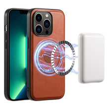 Load image into Gallery viewer, Denior Cowhide Texture Leather MagSafe Phone Case, For iPhone 13 Pro Max, For iPhone 13 Pro, For iPhone 12/12 Pro, For iPhone 12 Pro Max