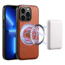 Load image into Gallery viewer, Denior Cowhide Texture Leather MagSafe Phone Case, For iPhone 13 Pro Max, For iPhone 13 Pro, For iPhone 12/12 Pro, For iPhone 12 Pro Max