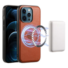 Load image into Gallery viewer, Denior Cowhide Texture Leather MagSafe Phone Case, For iPhone 13 Pro Max, For iPhone 13 Pro, For iPhone 12/12 Pro, For iPhone 12 Pro Max