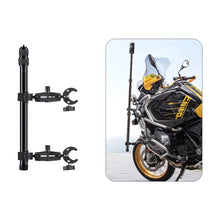 Load image into Gallery viewer, Motorcycle Clamps Handlebar Fixed Mount 3-stage Telescopic Selfie Stick, Double Dual-heads Crabs 3-stage Selfie Stick, Dual-heads Crab &amp; Single Heads 3-stage Selfie Stick, 2 x Dual-heads Crab 1 x Single Heads