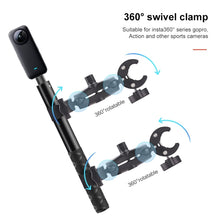 Load image into Gallery viewer, Motorcycle Clamps Handlebar Fixed Mount 3-stage Telescopic Selfie Stick, Double Dual-heads Crabs 3-stage Selfie Stick, Dual-heads Crab &amp; Single Heads 3-stage Selfie Stick, 2 x Dual-heads Crab 1 x Single Heads
