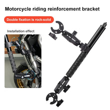 Load image into Gallery viewer, Motorcycle Clamps Handlebar Fixed Mount 3-stage Telescopic Selfie Stick, Double Dual-heads Crabs 3-stage Selfie Stick, Dual-heads Crab &amp; Single Heads 3-stage Selfie Stick, 2 x Dual-heads Crab 1 x Single Heads