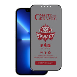 Full Coverage Frosted Privacy Ceramic Film, For iPhone 17e / 16e / 14 / 13 Pro / 13, For iPhone 17 Pro Max, For iPhone 17 Pro, For iPhone 17, For iPhone Air, For iPhone 16 Pro Max, For iPhone 16 Pro, For iPhone 16 Plus, For iPhone 16                   ...