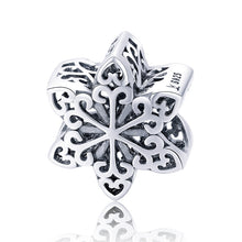Load image into Gallery viewer, S925 Sterling Silver Winter Snowflakes Beads DIY Bracelet Necklace Accessories, Silver, Rose Gold