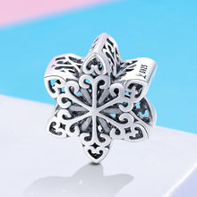 Load image into Gallery viewer, S925 Sterling Silver Winter Snowflakes Beads DIY Bracelet Necklace Accessories, Silver, Rose Gold