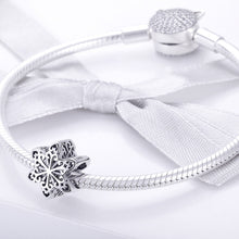 Load image into Gallery viewer, S925 Sterling Silver Winter Snowflakes Beads DIY Bracelet Necklace Accessories, Silver, Rose Gold