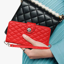 Load image into Gallery viewer, Rhombic Texture Flip Leather Phone Case with Lanyard, For iPhone 11, For iPhone 11 Pro, For iPhone XS / X, For iPhone XR, For iPhone XS Max, For iPhone 8 Plus / 7 Plus / 6s Plus